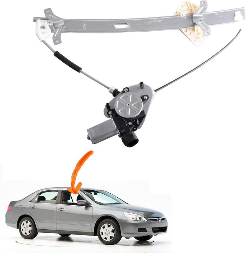 Predep Front Right Passenger Side Power Window Regulator with Motor Assembly Compatible for Honda Accord 2003-2007 Replacement 741-307, 72210SDAA02 - Image 1